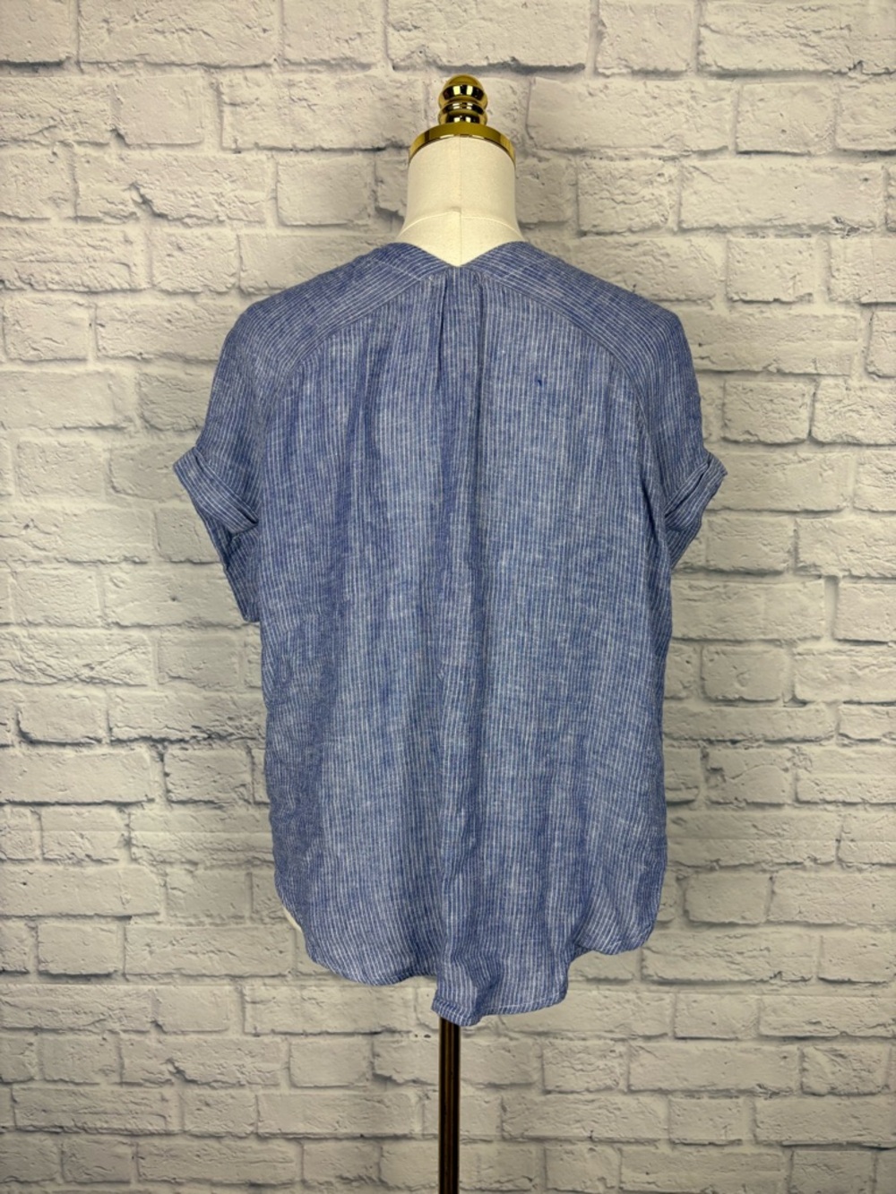 Rails Jeri White Stripe Lace Up Shirt size S - Picture 6 of 8